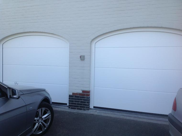 Hörmann - Klassieke garagepoort L-profilering Wit, uit staal