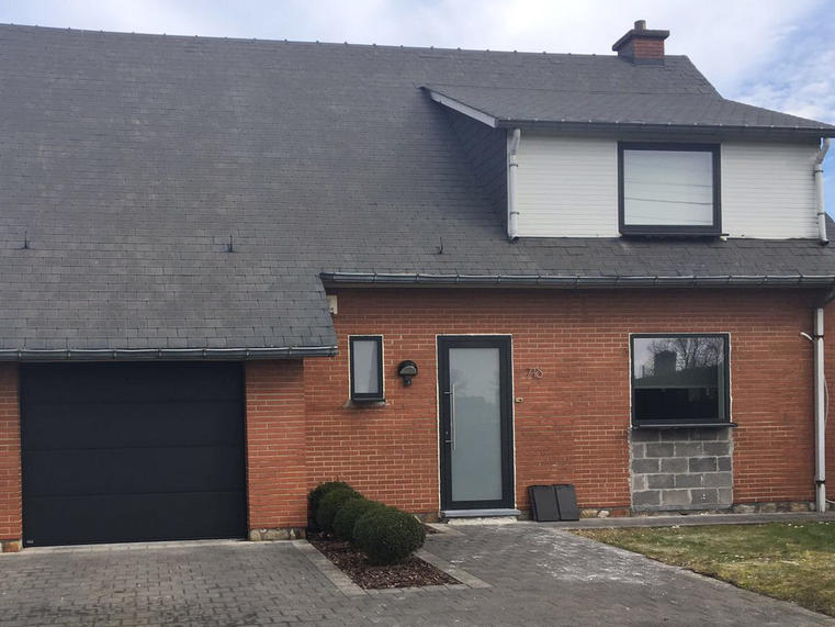 Hörmann - Klassieke garagepoort L-profilering Zwart, uit staal