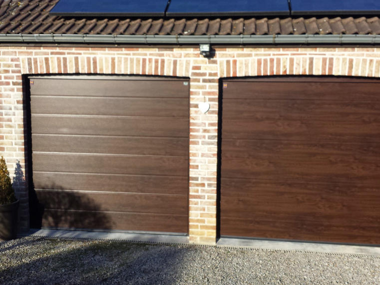Hörmann - Klassieke garagepoort M-profilering Houtlook, uit staal