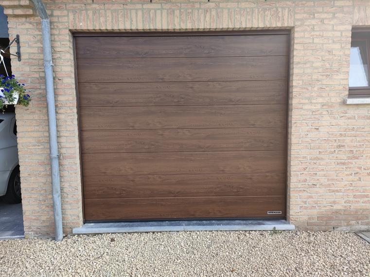 Hörmann - Klassieke garagepoort M-profilering Houtlook, uit staal