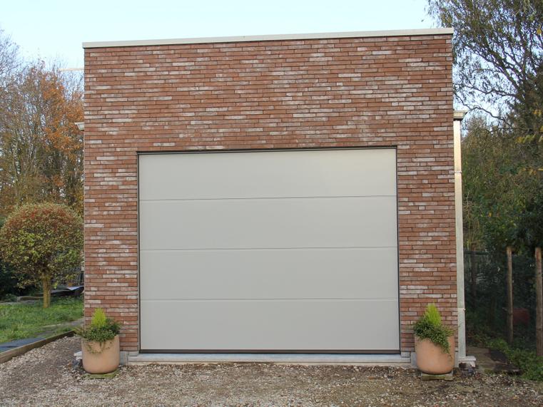 Hörmann - Klassieke garagepoort L-profilering Wit, uit staal