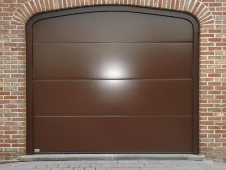 Hörmann - Klassieke garagepoort L-profilering Bruin, uit staal