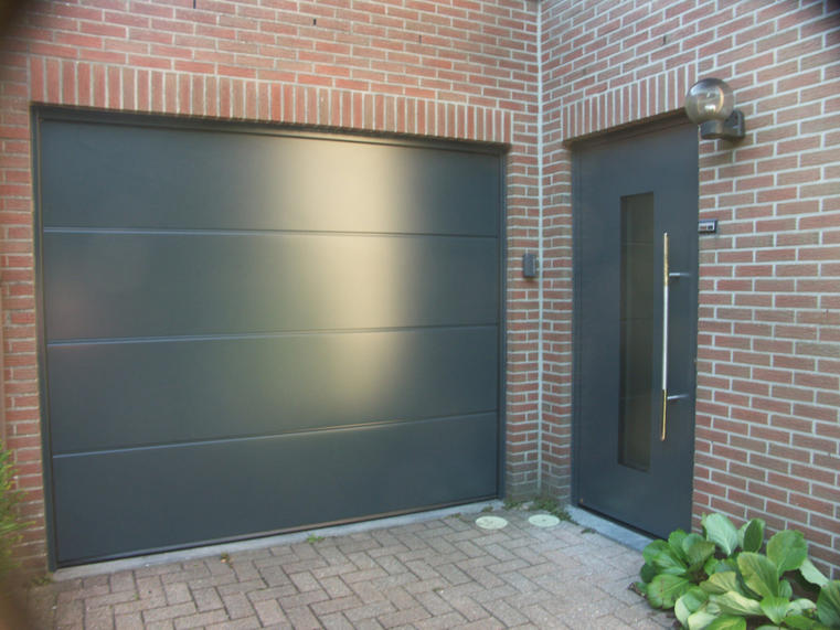 Hörmann - Klassieke garagepoort L-profilering Grijs, uit staal