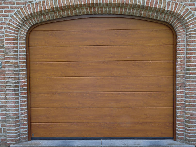 Hörmann - Klassieke garagepoort M-profilering Houtlook, uit staal