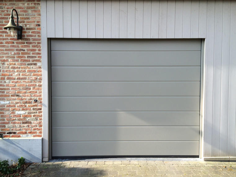 Hörmann - Klassieke garagepoort L-profilering Grijs, uit staal
