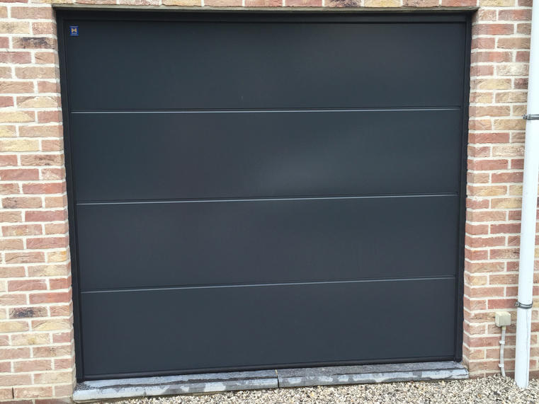 Hörmann - Klassieke garagepoort L-profilering Grijs, uit staal