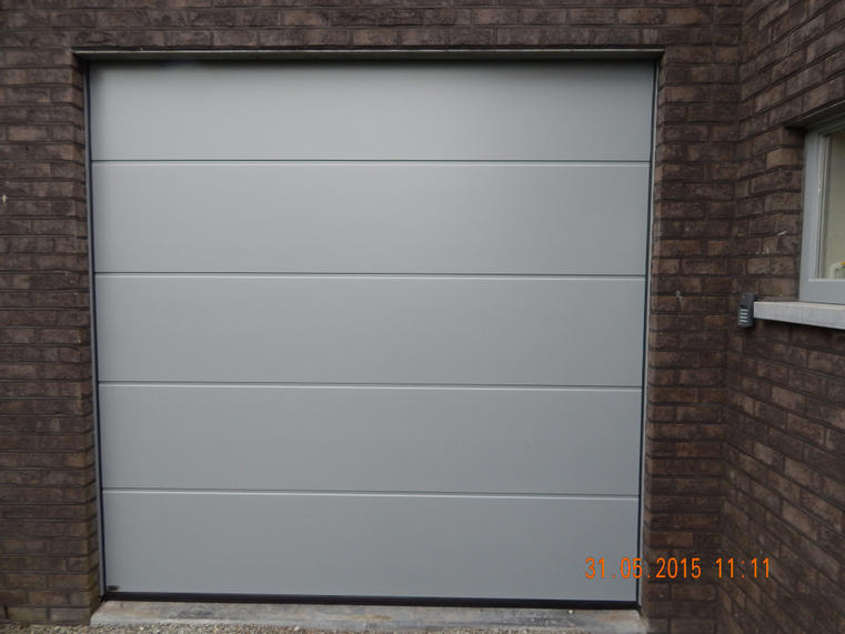 Hörmann - Klassieke garagepoort L-profilering Grijs, uit staal