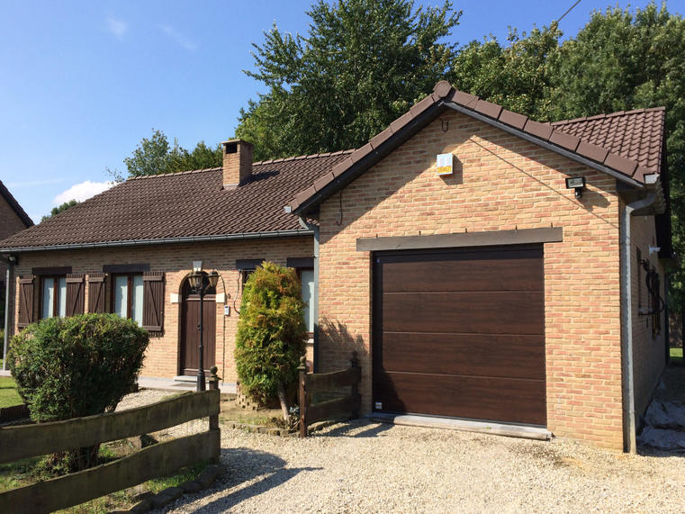 Hörmann - Klassieke garagepoort L-profilering Houtlook, uit staal