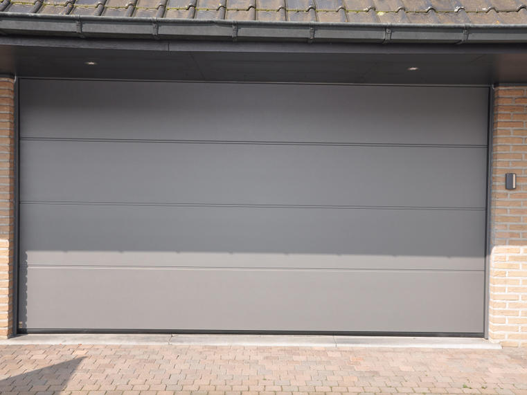 Hörmann - Klassieke garagepoort L-profilering Grijs, uit staal