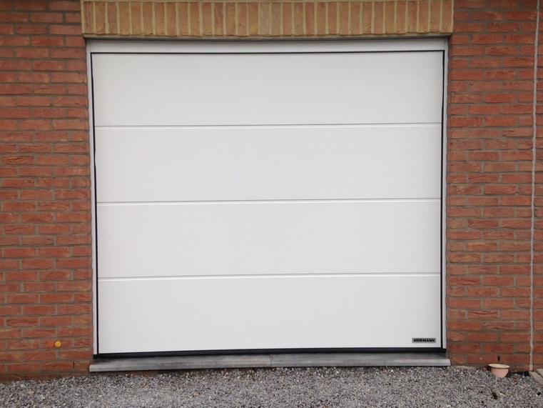 Hörmann - Klassieke garagepoort L-profilering Wit, uit staal
