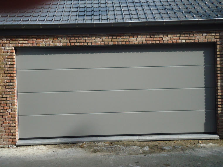 Hörmann - Klassieke garagepoort L-profilering Grijs, uit staal