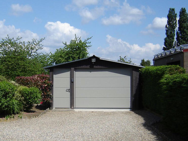 Hörmann - Klassieke garagepoort L-profilering Grijs, uit staal