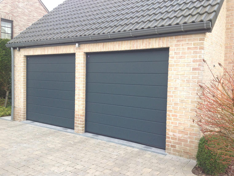 Hörmann - Klassieke garagepoort M-profilering Grijs, uit staal