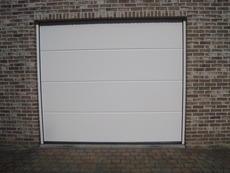 Hörmann - Klassieke garagepoort L-profilering Wit, uit staal