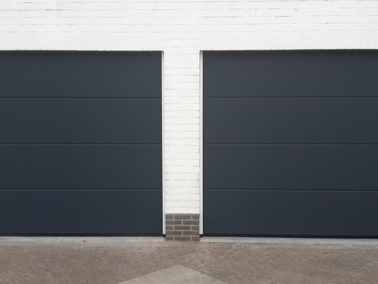 Hörmann - Klassieke garagepoort L-profilering Grijs, uit staal