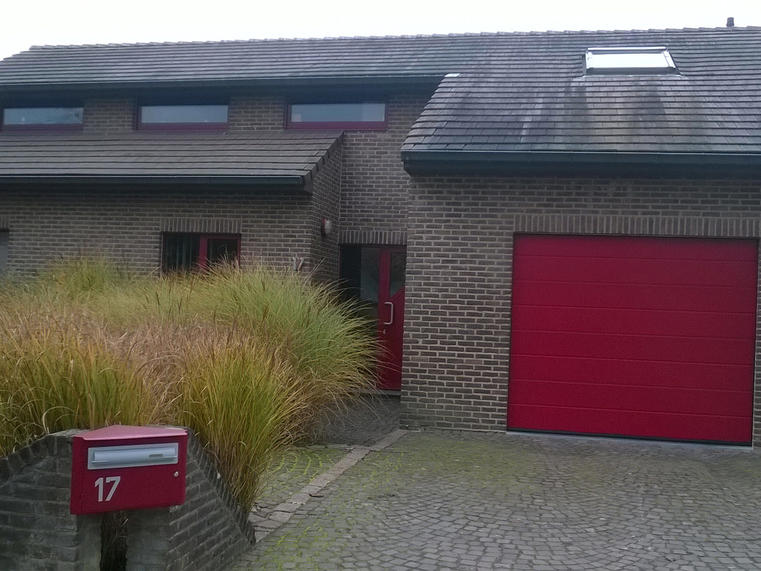 Hörmann - Porte de garage classique Rainures-M Rouge, en acier