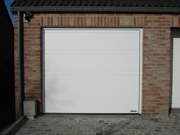 Hörmann - Porte de garage classique Rainures-D Blanc, en acier