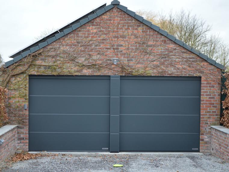 Hörmann - Klassieke garagepoort L-profilering Grijs, uit staal