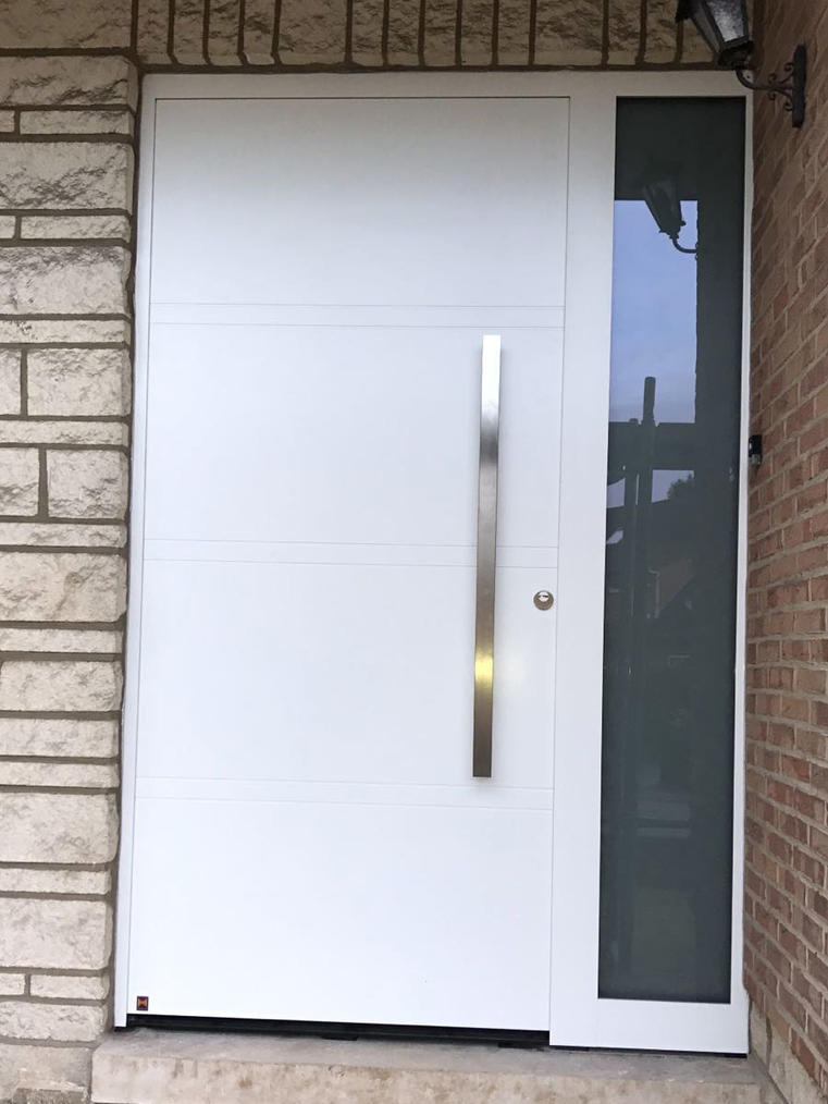 Hörmann - Portes d'entrée avec vitrage classique  Blanc, en aluminium