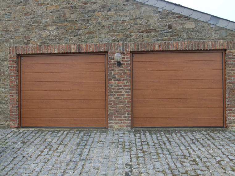 Hörmann - Klassieke garagepoort M-profilering Houtlook, uit staal