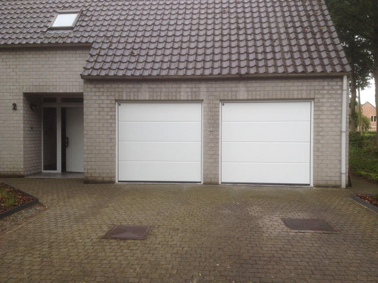 Hörmann - Klassieke garagepoort L-profilering Wit, uit staal