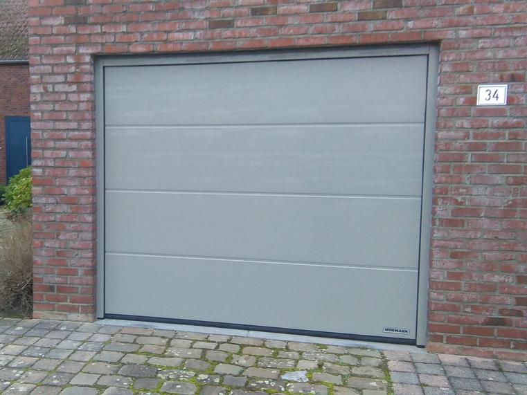 Hörmann - Klassieke garagepoort L-profilering Grijs, uit staal