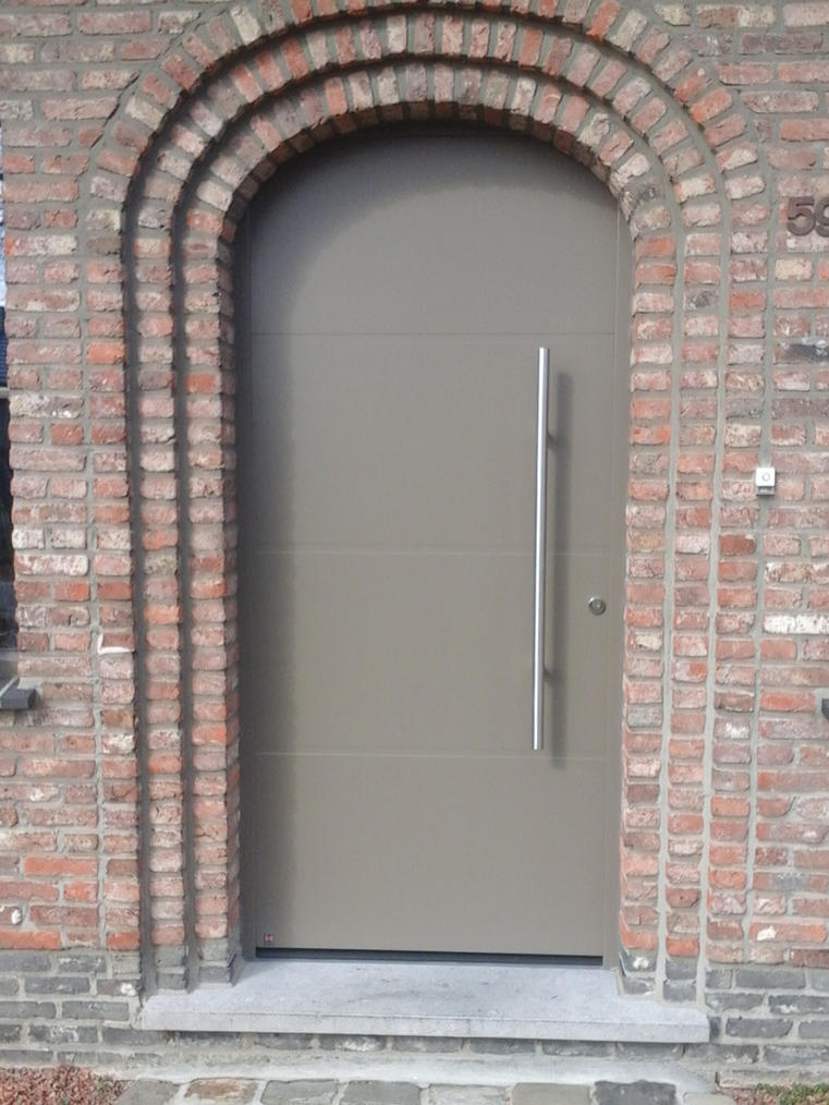 Hörmann - Porte d'entrée classique  Gris, en aluminium