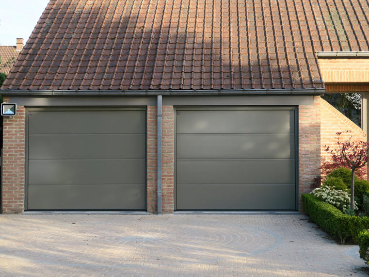 Hörmann - Klassieke garagepoort L-profilering Grijs, uit staal