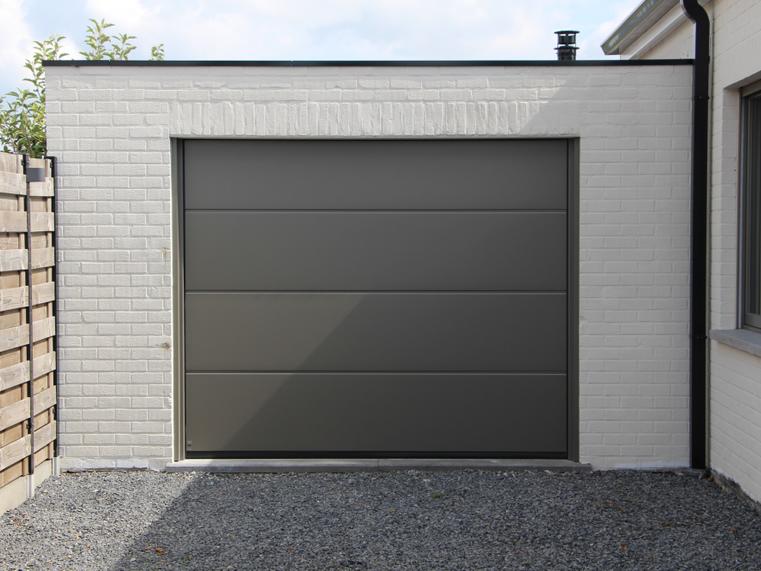 Hörmann - Klassieke garagepoort L-profilering Grijs, uit staal