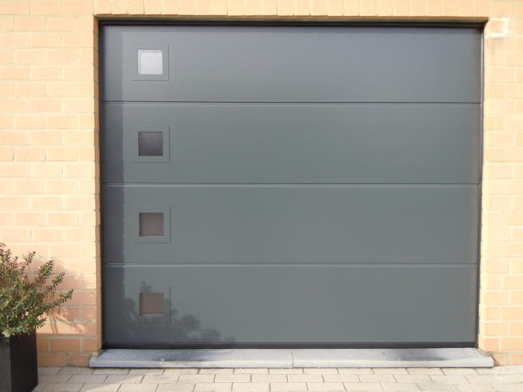 Hörmann - Klassieke garagepoort L-profilering Wit, uit staal