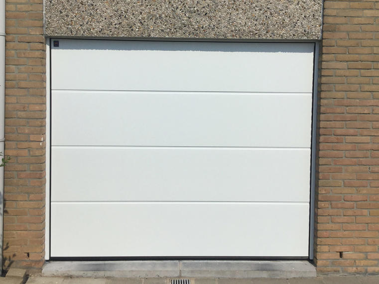 Hörmann - Klassieke garagepoort L-profilering Wit, uit staal