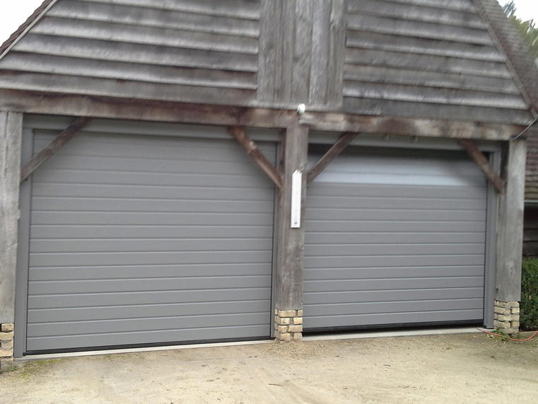 Hörmann - Landelijke garagepoort S-profilering Grijs, uit staal