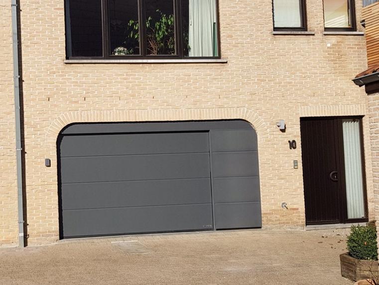 Hörmann - Klassieke garagepoort L-profilering Grijs, uit staal