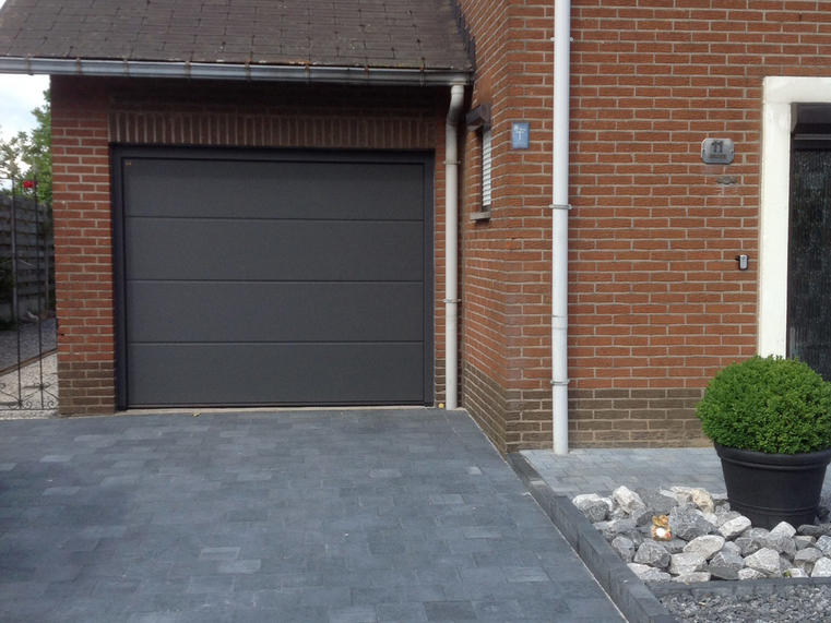 Hörmann - Klassieke garagepoort L-profilering Grijs, uit staal